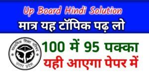 Up Board Class 12th Hindi Important Topic : यूपी बोर्ड में आने वाले कक्षा 12 हिंदी के सभी महत्वपूर्ण टॉपिक, मात्र ये पढ़ लो